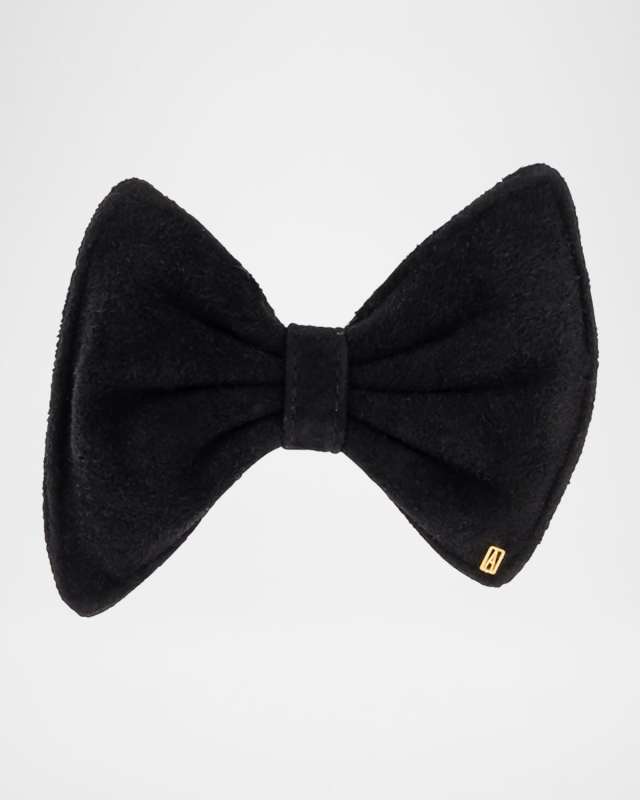 Leather Bow Barrette